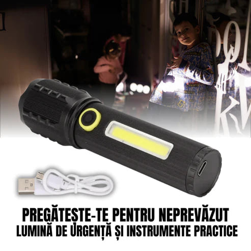 Zestaw niemieckiej latarki taktycznej laserowej + pudełko + darmowa dodatkowa bateria – TitanLux™