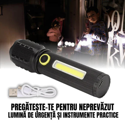 Zestaw niemieckiej latarki taktycznej laserowej + pudełko + darmowa dodatkowa bateria – TitanLux™